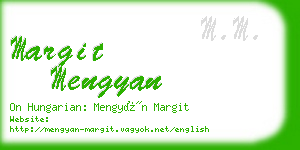 margit mengyan business card